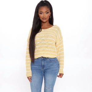 Fashion Nova Twisted Lies Striped Sweater